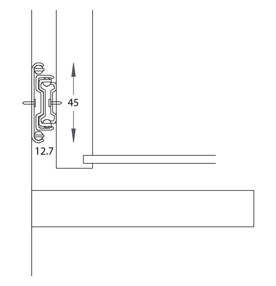 Light gauge ball bearing technical diagram