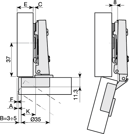 Mesuco 131 full overlay 110 degree technical diagram