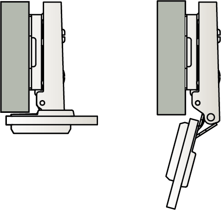 Samsung full overlay glass door hinge technical diagram