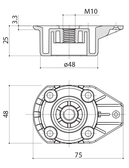 Screw in base