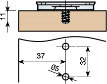 Mounting Plates zamak technical diagram